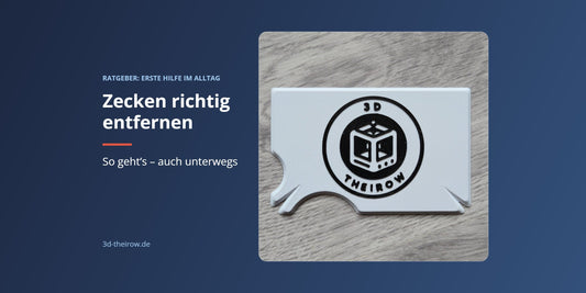 Zecken richtig entfernen – Zeckenkarte von 3D-Theirow